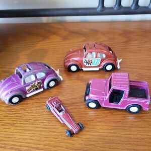 Vtg (4) Tootsie Toy- Assorted Kids Toy Vehicles